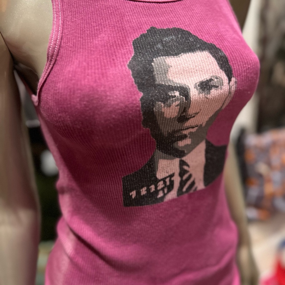 LUCKY LUCIANO mobster series graffiti distressed underground tank top M unisex